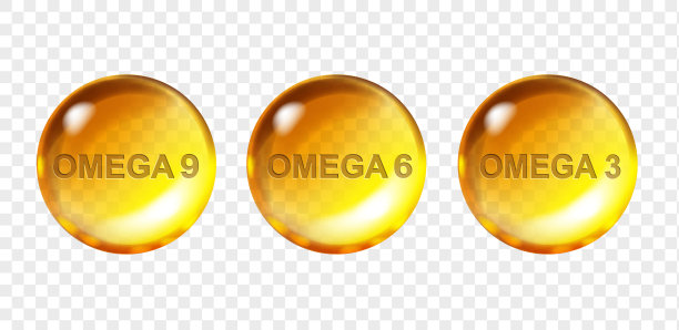欧米加3欧米加6多不饱和酸丸。图片下载