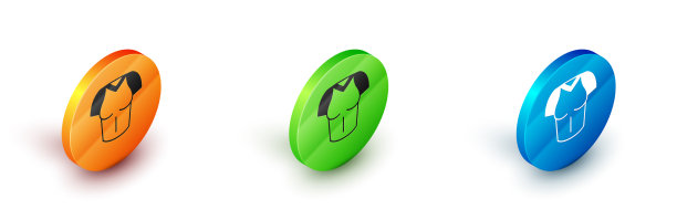 等距t恤图标孤立的白色图片下载