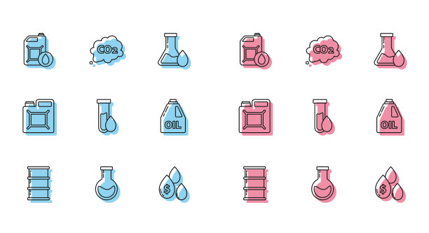设置线筒油试管和烧瓶罐图片下载