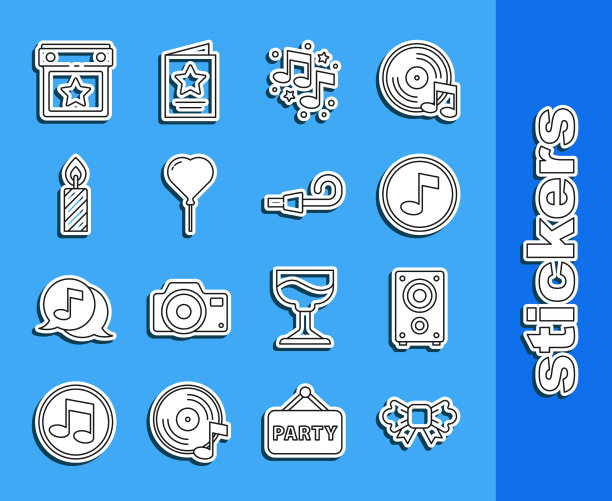 设线领结立体声音箱音乐音符音调图片下载