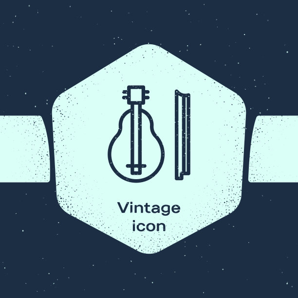 垃圾线小提琴图标孤立在蓝色图片下载