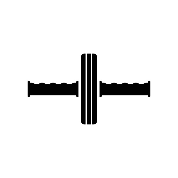 体操辊图标。黑色的轮廓。前水平的观点。矢量简单的平面图形插图。在白色背景上孤立的物体。隔离。图片下载