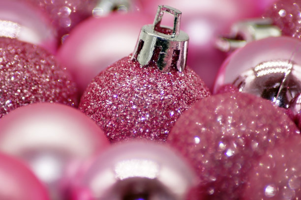 圣诞球，驯鹿，雪花，圣诞节图片下载