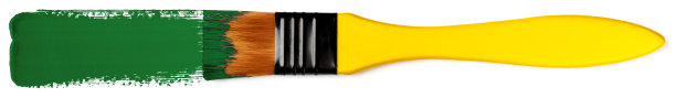 绿色笔刷(在白色上孤立)图片下载