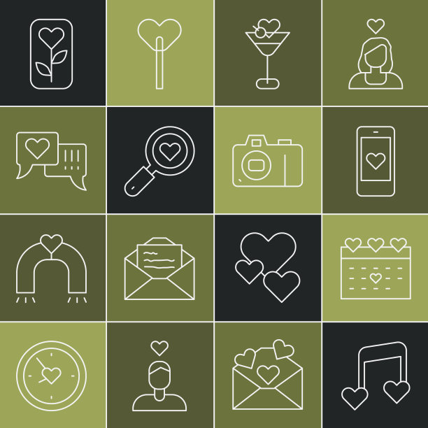 用心系日历设定线条音乐音符音调图片下载