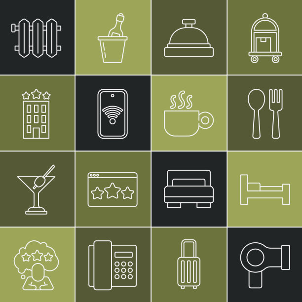 设置线，电吹风，酒店房间，床，叉子和图片下载