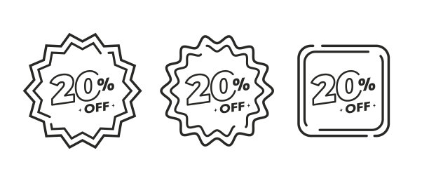 标签图标20%的折扣图片下载