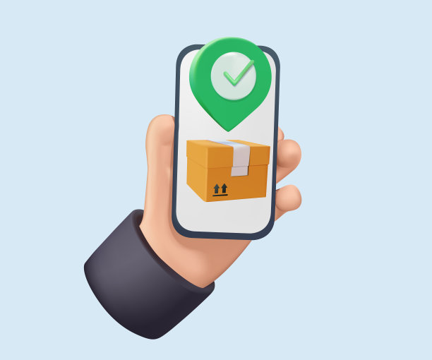 矢量3D插图图标相关的快递过程，送货到家，非接触式和订单路边拾取。图片下载