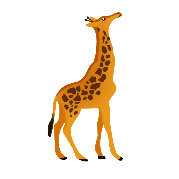 卡通可爱手绘长颈鹿图片下载