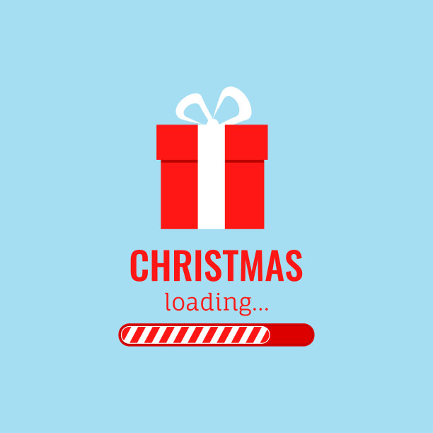 圣诞倒计时酒吧和礼品盒横幅。图片下载