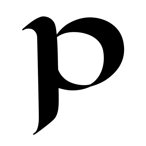 哥特风格的字母P。向量。字母表。这个符号被孤立在白色的背景上。书法和刻字。中世纪的拉丁字母。公司的标志。字母组合。优雅的纹身字体。图片下载