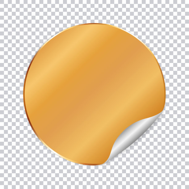 金色矢量圆形横幅贴纸-圆形设计元素图片下载