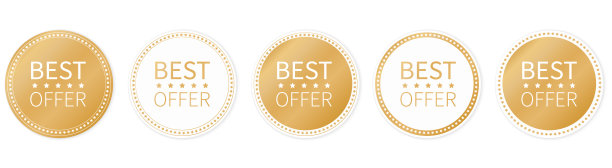 最好的报价-收集绿色矢量圆形横幅-圆形设计元素图片下载