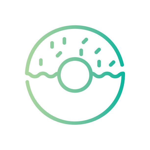 甜甜圈梯度图标图片下载