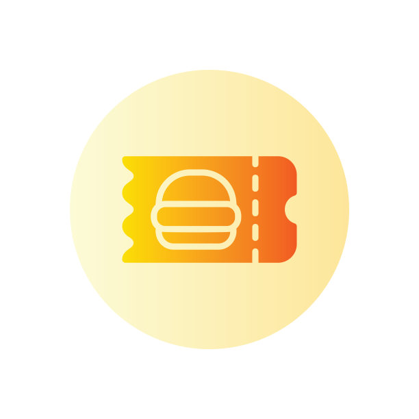 食品券渐变图标图片下载