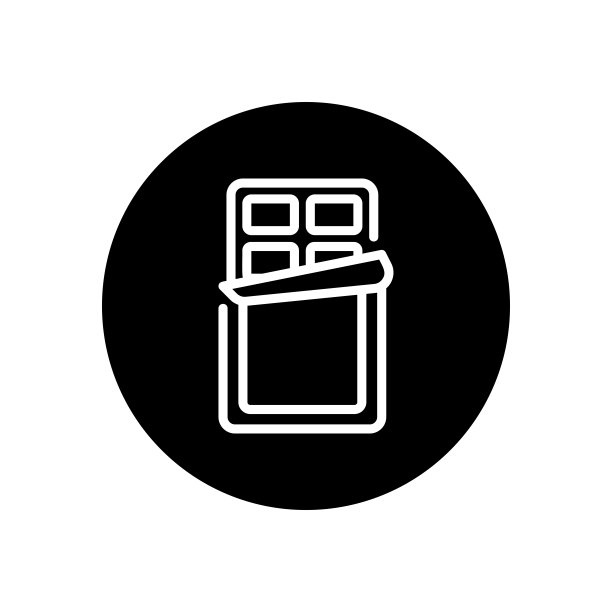 巧克力棒轮廓标志图片下载