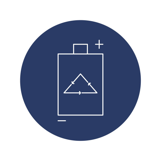 垃圾电池回收图标矢量图片下载