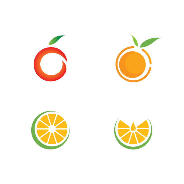 橘色logo图标矢量素材图片下载