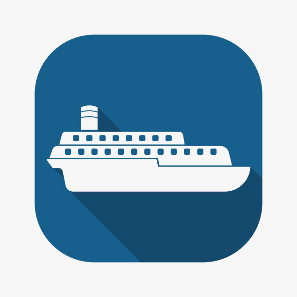 游轮平面图标。船，豪华船的象征。豪华海上旅行概念。图片下载