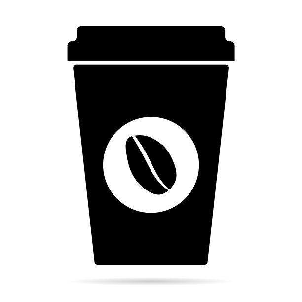 咖啡杯图标，早餐饮料咖啡，卡布奇诺，热简单孤立的插图，矢量线图片下载