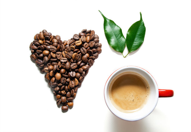 浪漫咖啡和情人节图片下载