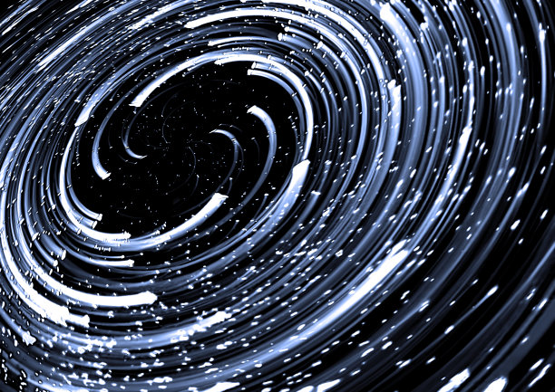 三维插图的彩色漩涡的光图片下载