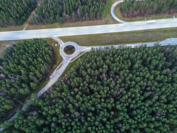 环形交叉路口图片下载