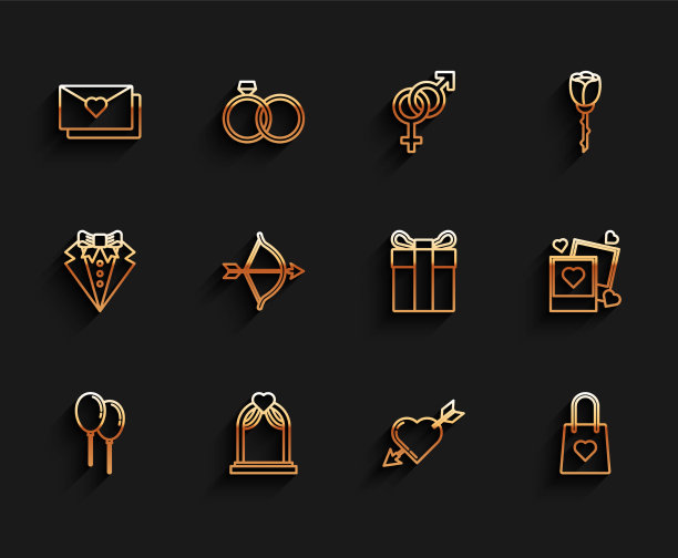 设置线气球丝带婚礼拱门图片下载