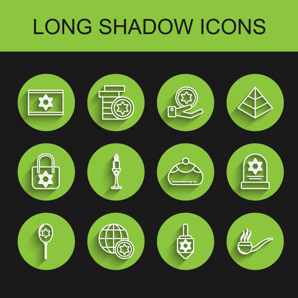 设置线气球与丝带与大卫王之星图片下载