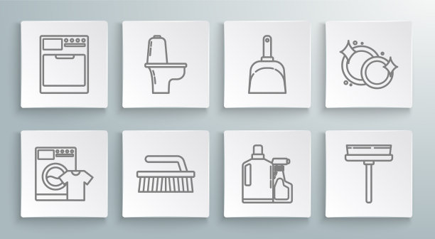 套线洗衣机和t恤马桶刷图片下载