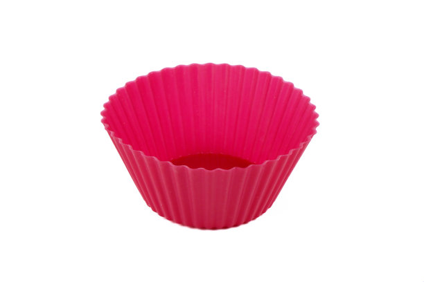 硅胶松饼烘烤盘绝缘在白色的背景图片下载