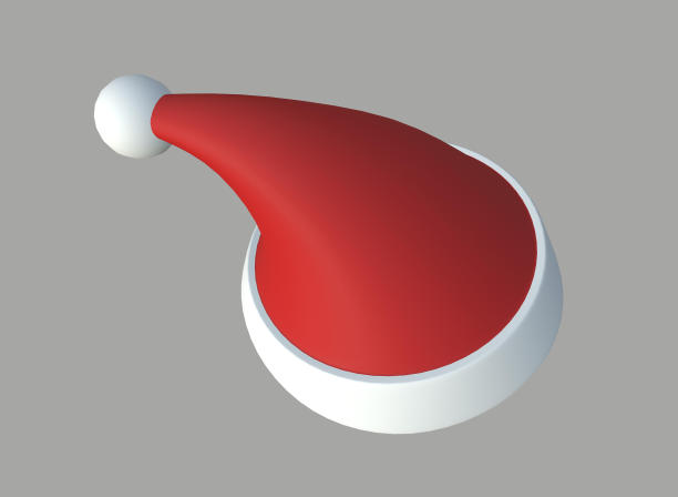 圣诞老人圣诞帽背景的三维渲染图片下载