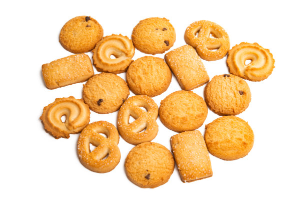 黄油饼干孤立图片下载