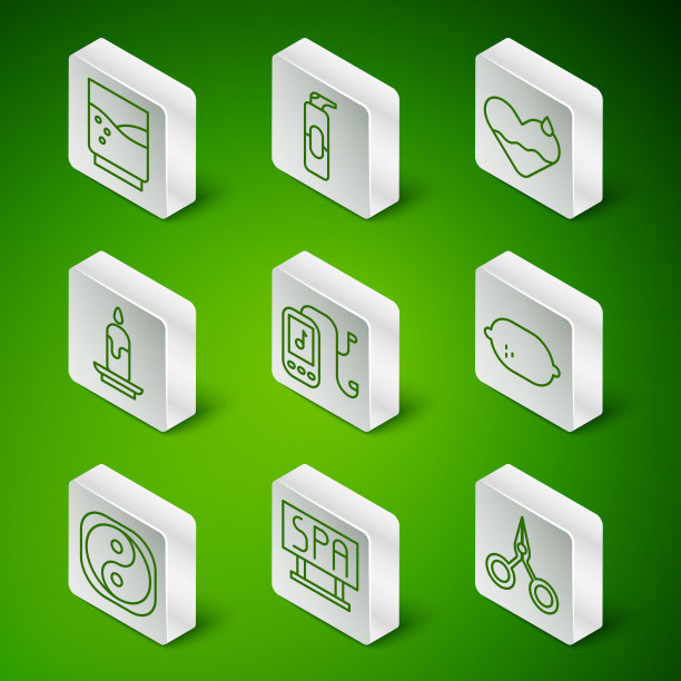 设线剪spa沙龙招牌玻璃用图片下载