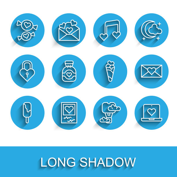 设置线冰淇淋相框和心形糖果图片下载