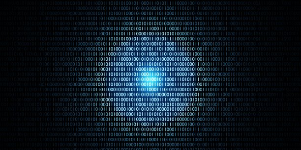 二进制代码背景抽象技术数字二进制数据和安全数据概念三维演示图片下载