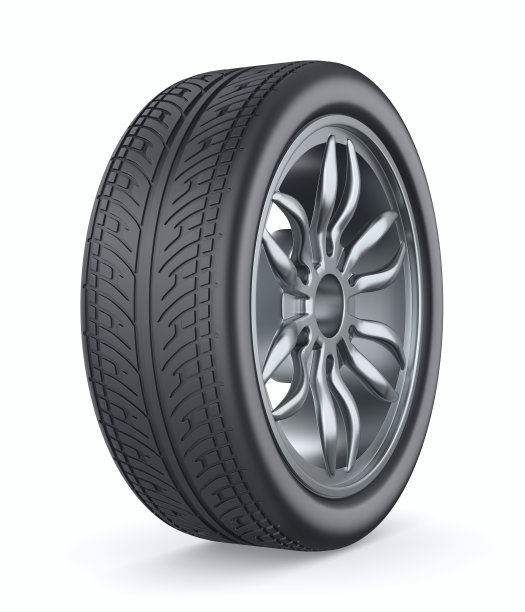 轮胎在白色背景上。孤立的3 d演示图片下载