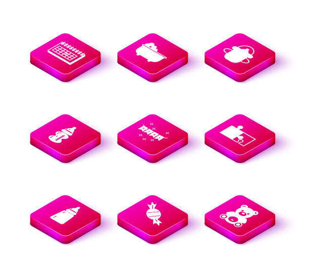 设置婴儿奶瓶糖果嘉年华花环图片下载