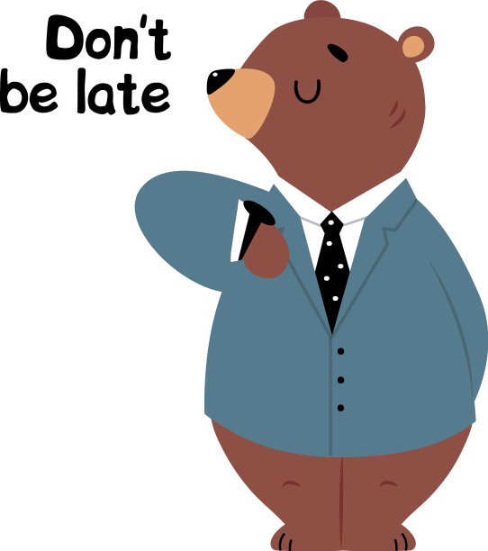 熊系领带或穿西装的职员或办公室职员图片下载