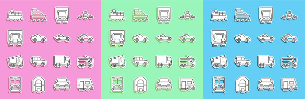 设置线房车露营拖车无轨电车图片下载