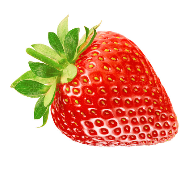 草莓孤立在白色背景图片下载