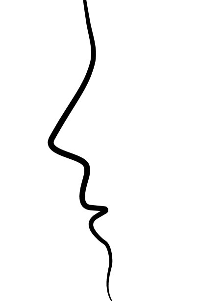 人类的形象海报。女性脸部轮廓抽象背景图片下载