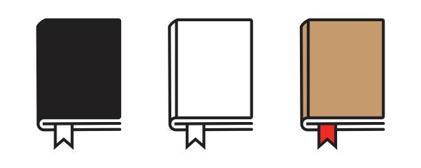 书的图标在细线风格，孤立的白色背景，矢量插图。图片下载