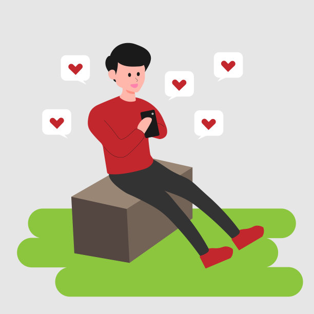 男人社交媒体获得点赞图片下载
