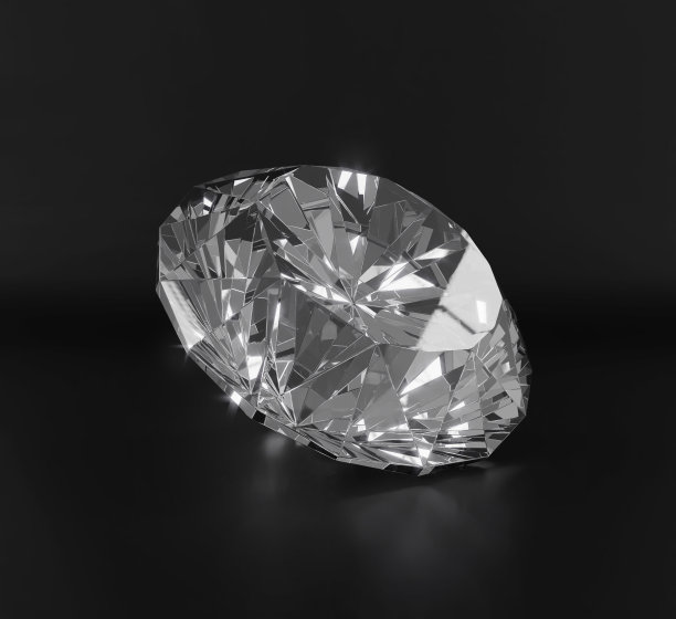 耀眼的钻石在黑色的背景图片下载