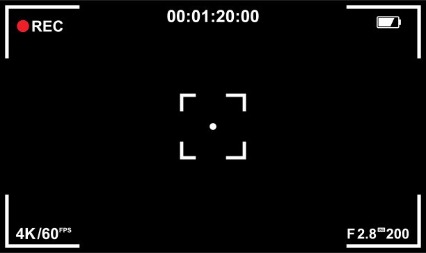 摄像机屏幕与白色框架。视频屏幕框架为您的模型。矢量插图。图片下载