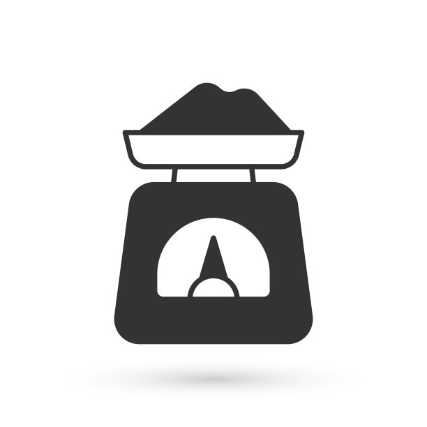 灰色的尺度图标孤立在白色的背景。体重测量设备。向量图片下载