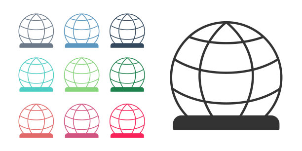 黑色游乐场攀岩设备图标孤立在白色背景。孩子操场上爬。设置图标丰富多彩。向量图片下载