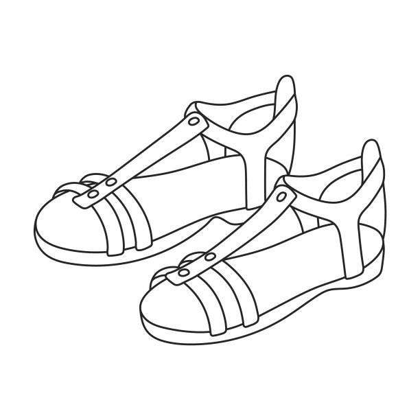 凉鞋轮廓图标图片下载