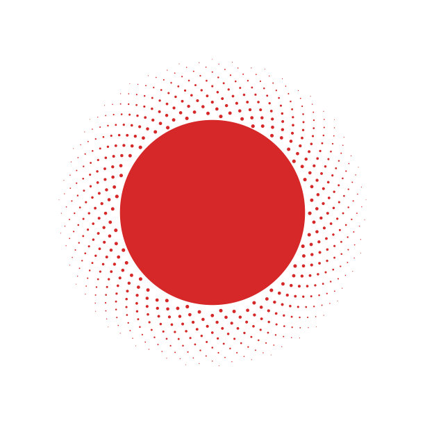 阳光半色调标志设计元素股票孤立图片下载